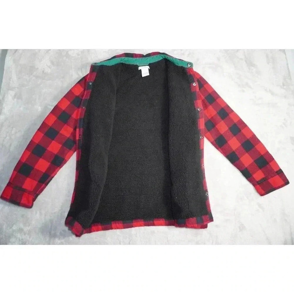Tommy Bahama Kids Sherpa Lined Flannel Jacket Youth XXL (16) Buffalo Plaid - Picture 10 of 12